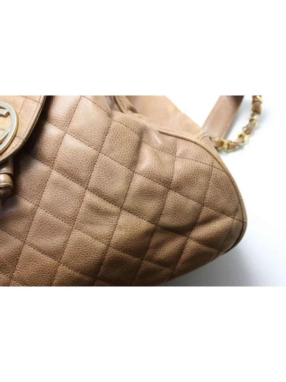 Chanel Quilted Caviar Leather Backpack